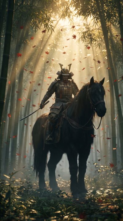 Black Samurai Horse Wallpaper